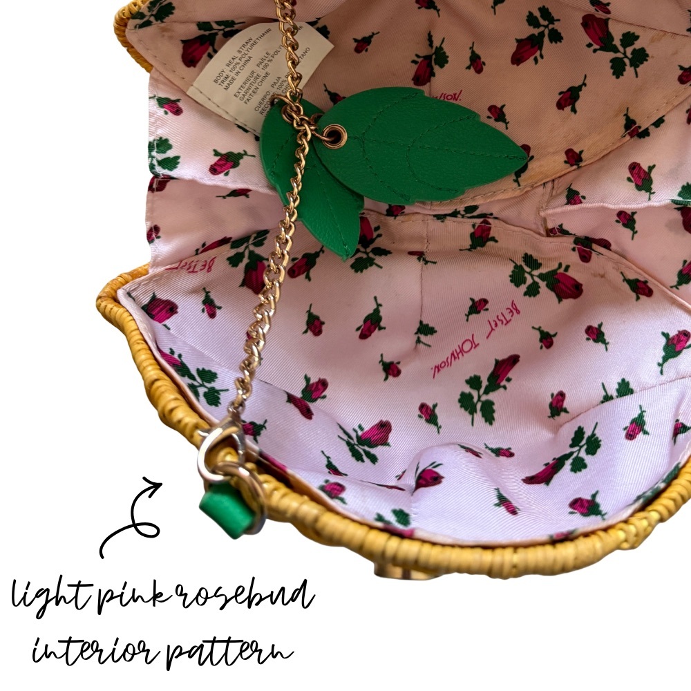 Betsey Johnson Lemon Crossbody Bag with Green Leaf Charm - Picture 3 of 4